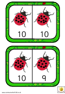 Ladybird Dominoes To 10 Template