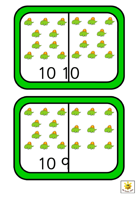 Dinosaur Dominoes To 10 Template Printable pdf