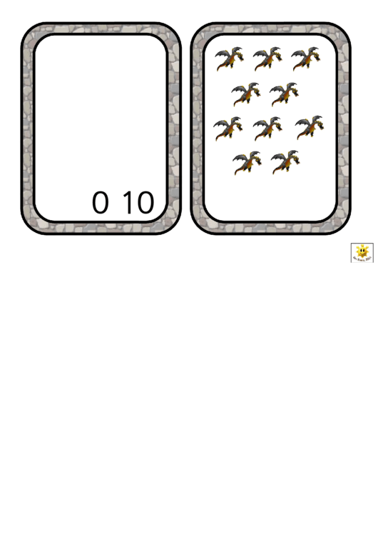 Number Bonds To 10 Dragons Match Easy Template Printable pdf