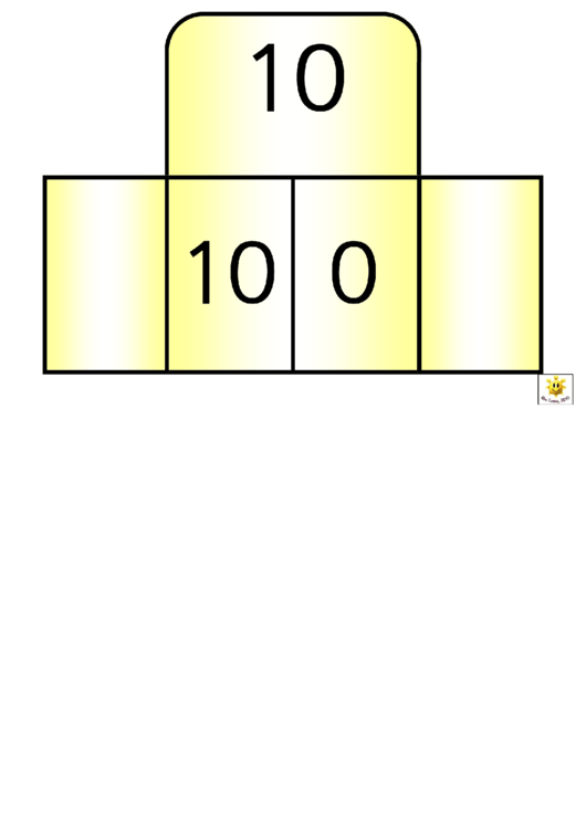 Foldover Numberbonds To 10 Yellow Template Printable pdf