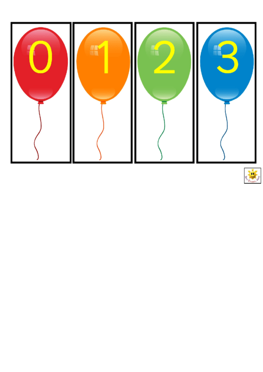 Balloon Number Template Printable pdf