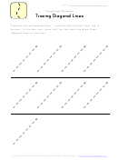 Tracing Diagonal Lines Worksheet Template