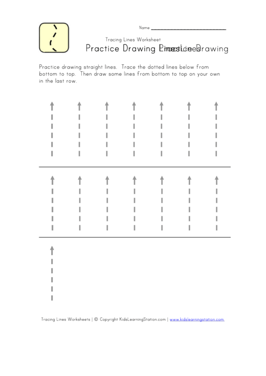 Drawing Lines Tracing Worksheet Template Printable pdf