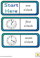 One O'clock Time Card Template