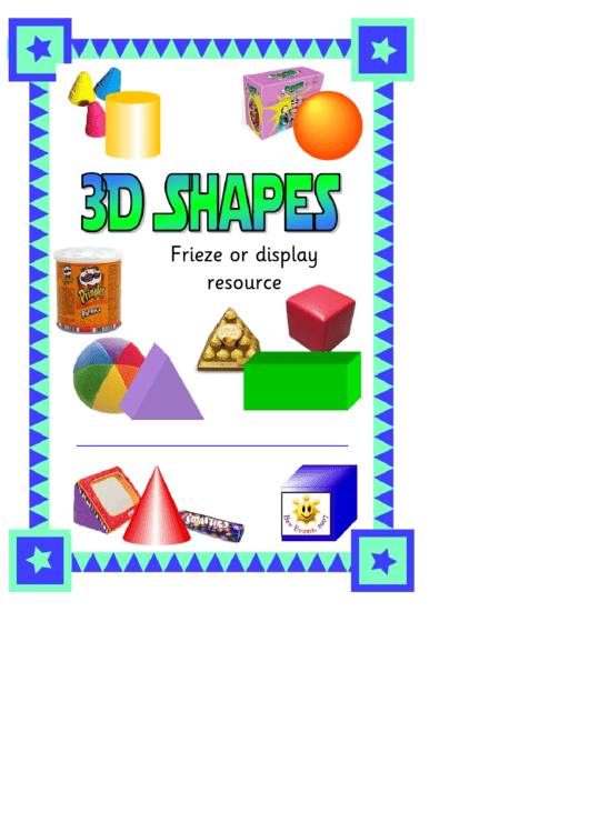 3d Shapes Poster Template Printable pdf