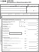 Form Cd-418 - Cooperative Or Mutual Association - 2015