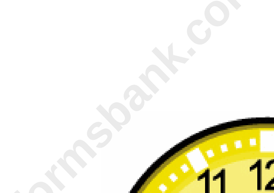 Large Format Clock In Yellow Poster Template