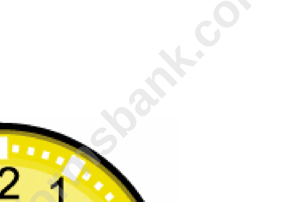 Large Format Clock In Yellow Poster Template