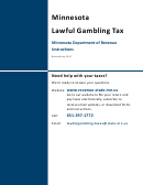 Minnesota Lawful Gambling Tax Instructions Booklet - Minnesota Department Of Revenue