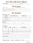 Your Child's Daily Care Report Sheet