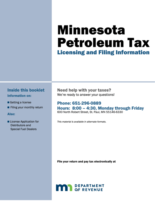 Minnesota Sales And Use Tax Instruction Booklet - Minnesota Department Of Revenue Printable pdf