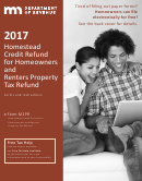Homestead Credit Refund For Homeowners And Renters Property Tax Refund - Minnesota Department Of Revenue - 2017