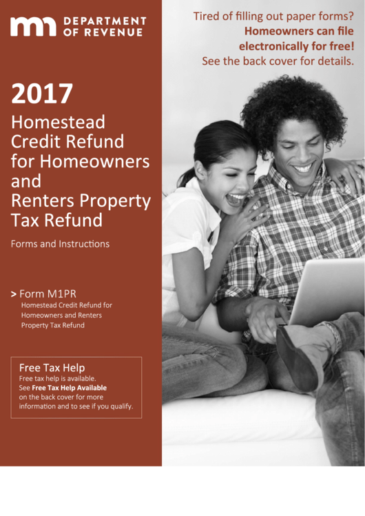 Homestead Credit Refund For Homeowners And Renters Property Tax Refund - Minnesota Department Of Revenue - 2017 Printable pdf