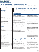 Wholesale Drug Distributor Tax Instructions - Minnesota Department Of Revenue - 2016