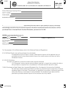 Form Abl-957 - Purchase Of Alcoholic Liquor Affidavit
