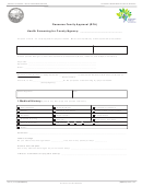 Fillable Form Rfa 07 - Health Screening For County/agency Printable pdf