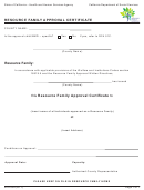 Form Rfa 05a - Resource Family Approval Certificate