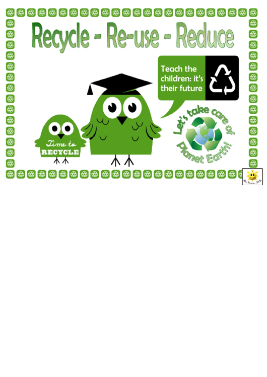 Recycling Poster Template Printable pdf