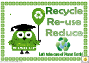 Recycle Re-use Reduce Poster Template