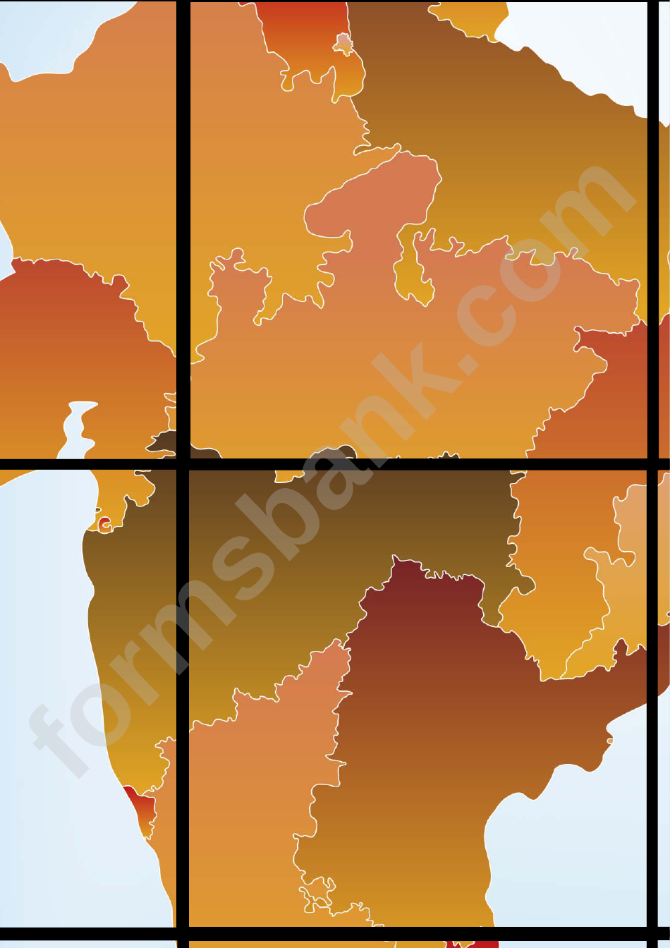 Large Indian Map Template