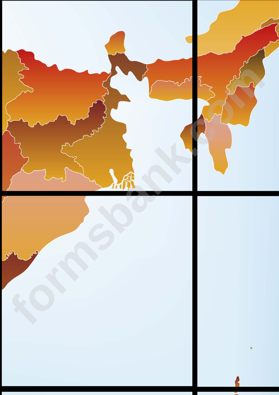 Large Indian Map Template