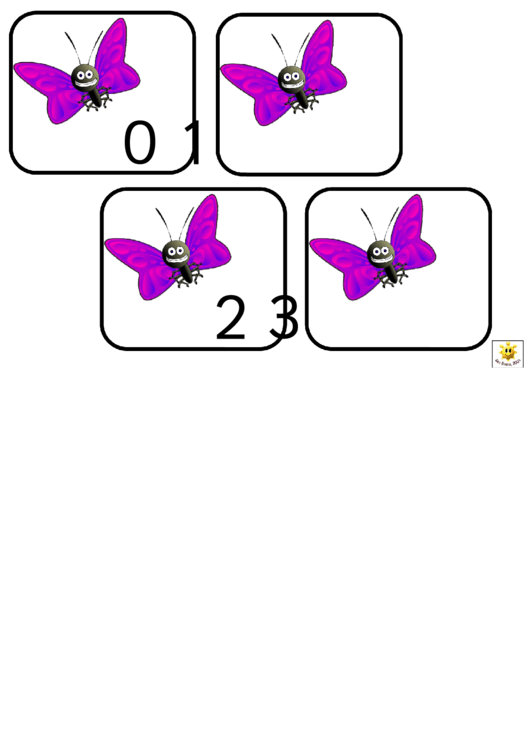 Butterfly 1-50 Number Chart Printable pdf