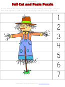 Scarecrow Fall Cut And Past Puzzle Template