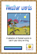 Weather Words Card Template Set