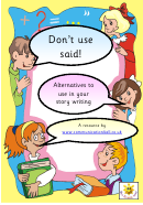 Alternatives To Use In Story Word Card Template Set
