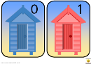 Beach Huts 0-20 Number Template Set