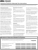 Worksheet To Determine Estimated Tax Payments - Minnesota Department Of Revenue