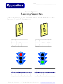 Learning Opposites Spelling Worksheet Template