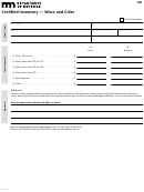Form Lb1 - Certified Inventory - Wine And Cider