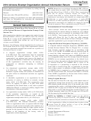 Instructions For Arizona Exempt Organization Annual Information Return (arizona Form 99) - 2014