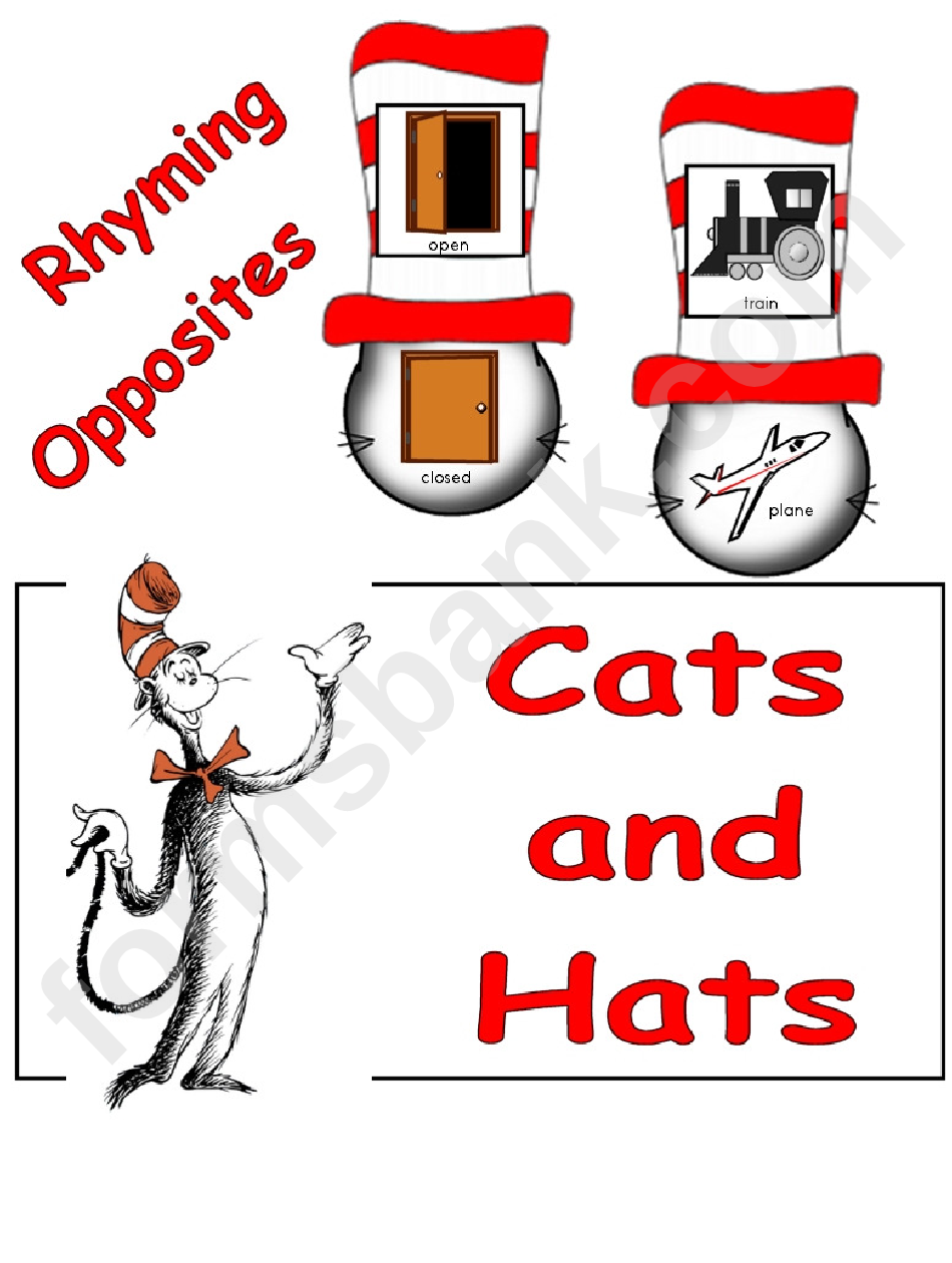 Cats And Hats Kids Activity Sheets