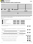 Form C101 - Minnesota Business Activity Questionnaire
