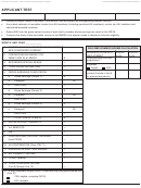 Form Qr 29 - Applicant Test