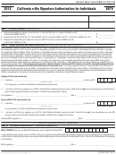 Form 8879 - California E-file Signature Authorization For Individuals - 2012