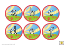 Alphabet Happy Sun Card Template Printable pdf