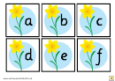 Flower Alphabet Card Template Printable pdf