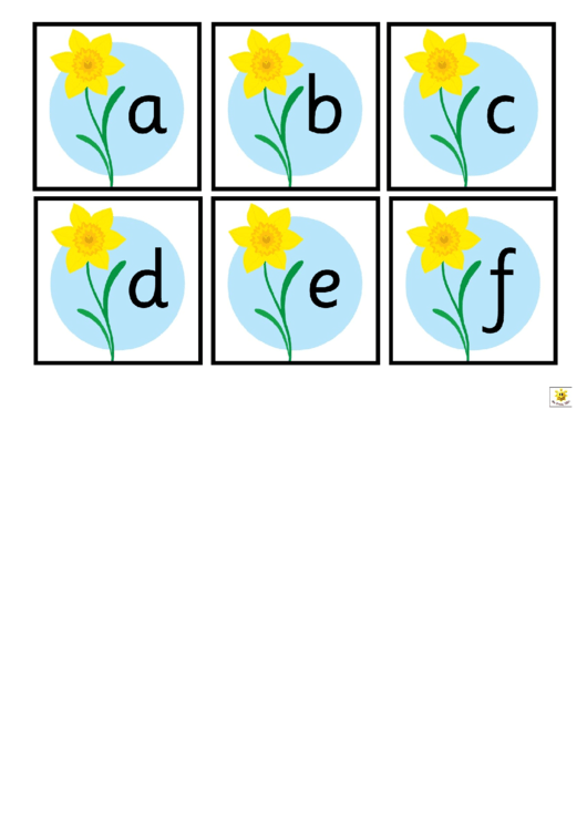 Flower Alphabet Card Template Printable pdf
