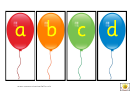Balloon Alphabet Card Template