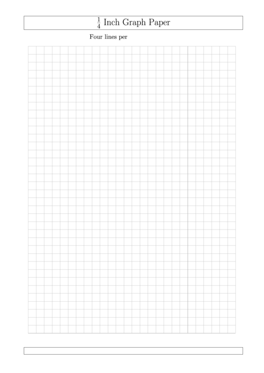 1/4 Inch Graph Paper Printable pdf