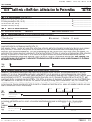 Form 8453-p - California E-file Return Authorization For Partnerships - 2012