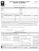 Form Dr-570ah - Application For Affordable Housing Property Tax Deferral