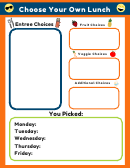 Choose Your Own Lunch Template
