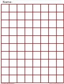 1 Inch Red Large Graph Paper