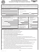 Arizona Form 5000 - Transaction Privilege Tax Exemption Certificate