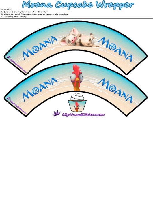 Moana Cupcake Wrapper Printable pdf