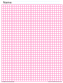 1/4 Inch Pink Blank Graph Paper